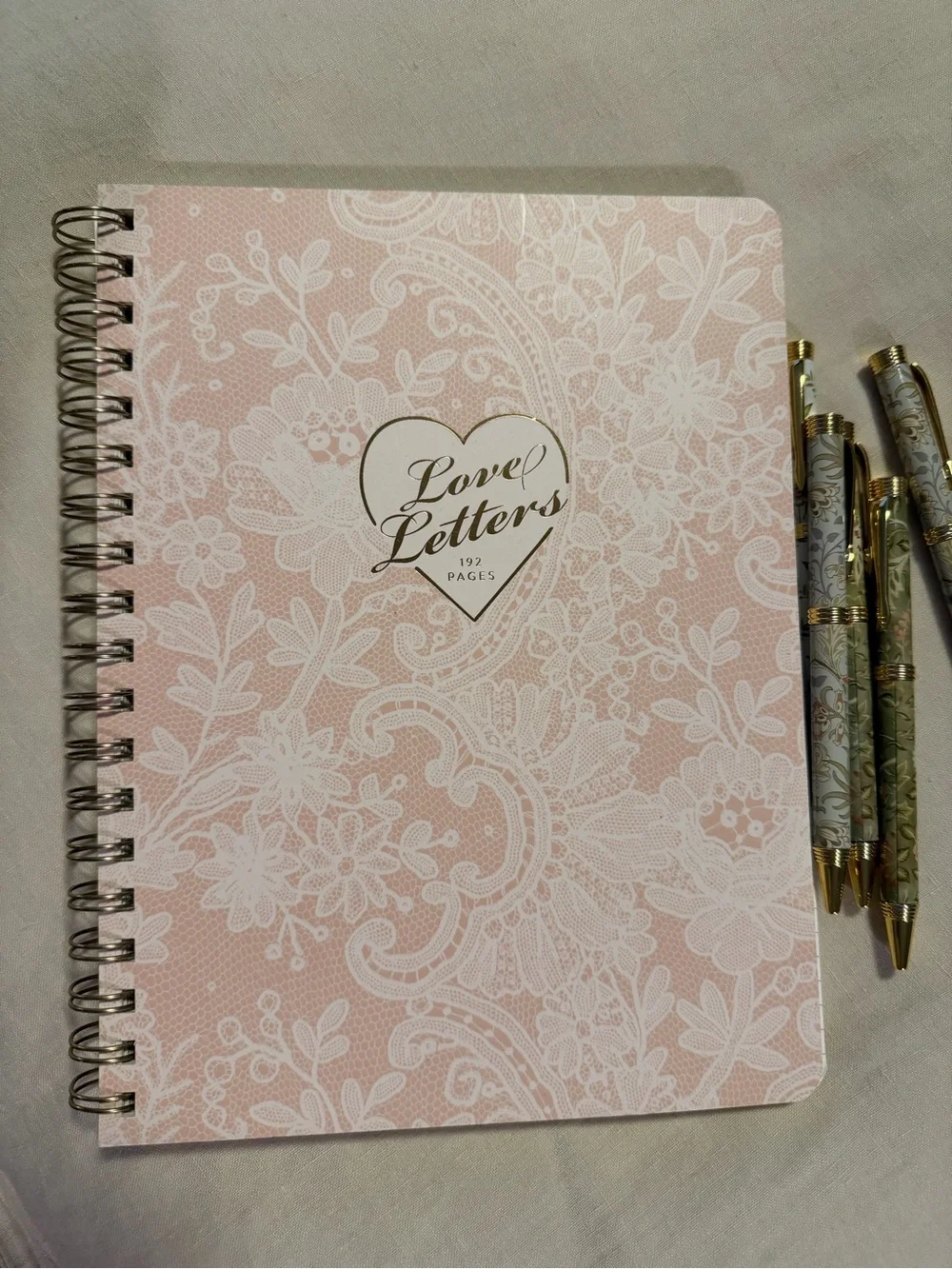 Love Letters Spiral-Bound Notebook & Papyrus Ballpoint Pen Bundle